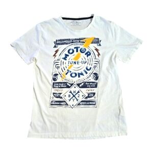 Fred Mello White Crew Neck T-shirt Men’s Motor Tonic Size XL